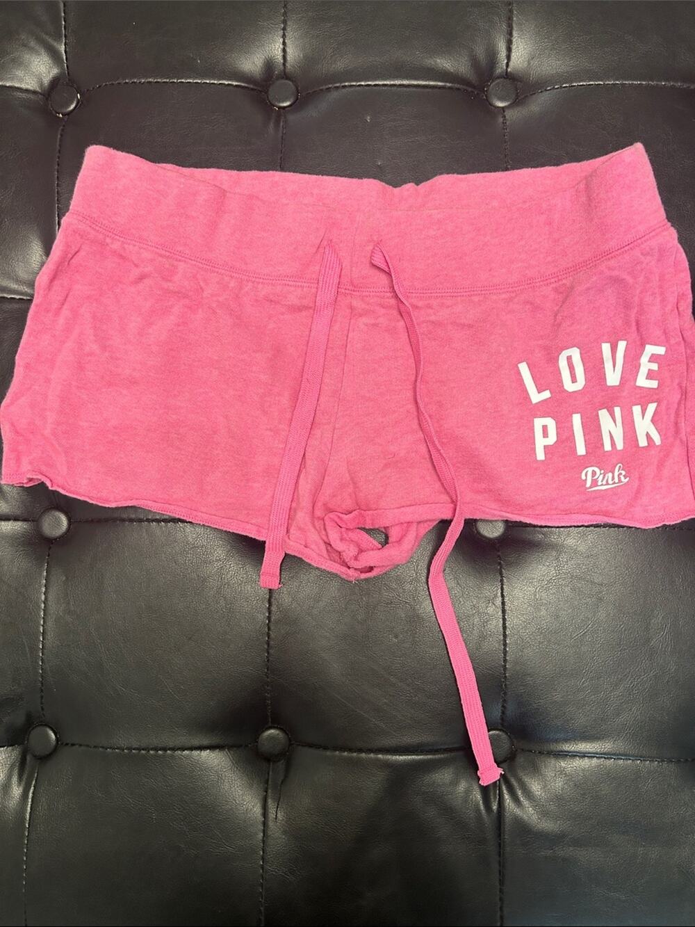 PINK Victoria's Secret Hot Pink 'Love Pink' Athletic Shorts